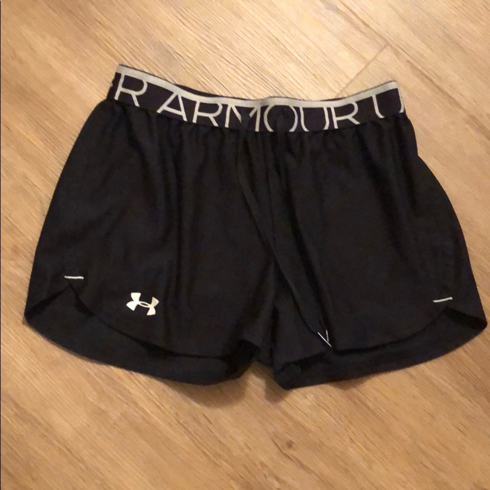 under armour black shorts